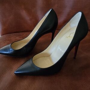 Christian Louboutin Kate Black Leather Women's Heels